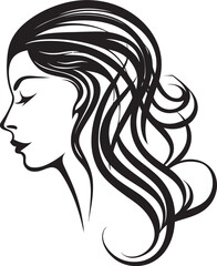 Midnight Mosaic Elegant Vector Design of Black Woman Face Ink Insights Contemporary Abstract Woman Face Graphic