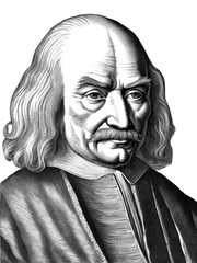 Thomas Hobbes portrait, generative AI	