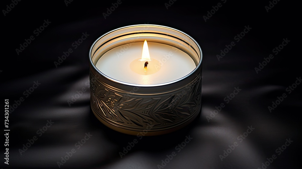 Wall mural glow candle from above