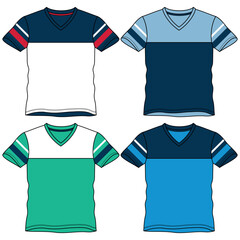 Sleeveless t-shirt set, with fashionable cuts, stripes, and block cuts with fashionable and attractive colors, in different variants making them more dynamic.