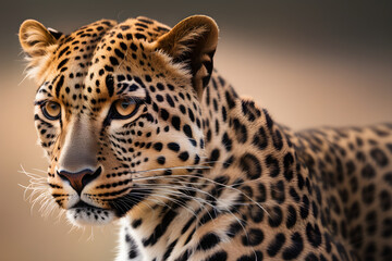 Obraz premium portrait of a leopard, safari, wildlife, muzzle close, eyes, look, predator