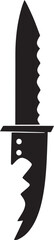 Midnight Maverick Elegant Vector Knife Design Ink Incognito Contemporary Black Combat Knife Graphic
