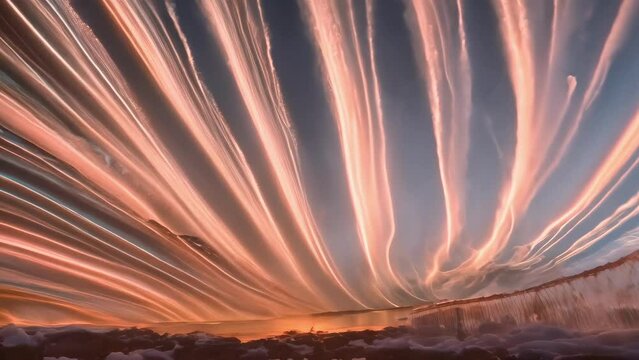 A Sky Filled With Contrails: A Visual Spectacle of Jet Engine Emissions