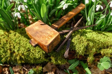 Passion Of Jesus, Christina Wooden hammer with metal nail