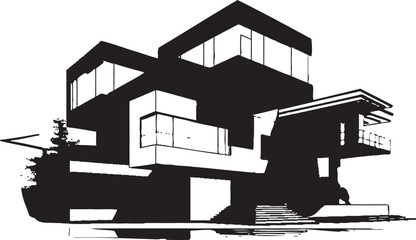 Mystic Monuments Intriguing Vector Icons Ebony Enclave Refined Black Elements