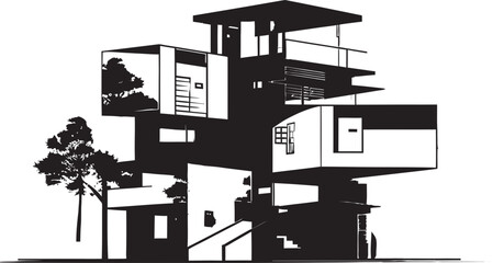 Noir Neoclassic Stylish Abstract Vector Elements Mystic Marvels Intriguing Architecture Graphics
