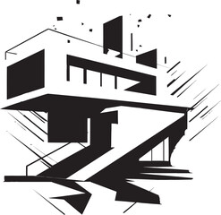 Mystic Metropolis Intriguing Black Elements Ebony Enclave Refined Vector Symbols