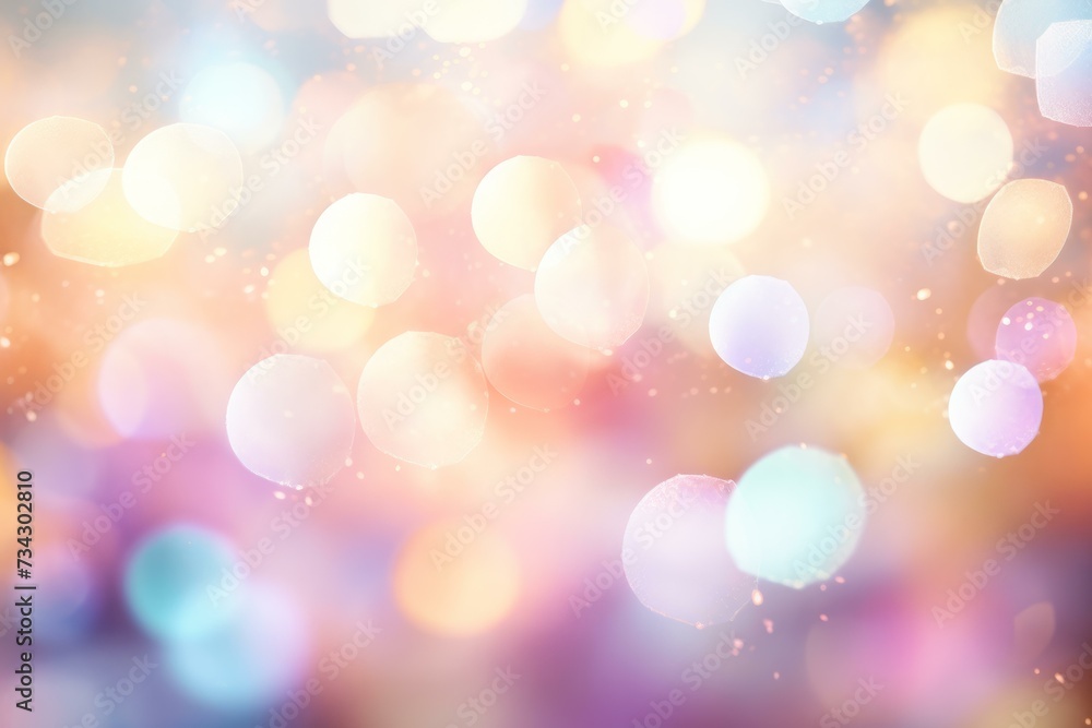 Poster pastel bokeh light. shiny effect. generate ai