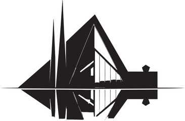 Shadow Studies Chic Black Vector Architecture Gothic Glory Sophisticated Abstract Architecture Design