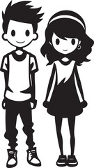 Fototapeta premium Midnight Harmony Intriguing Vector Intimacy Eternal Devotion Chic Couple Logo