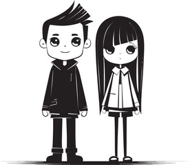 Silent Symphony Minimalistic Moment Symbol Passionate Connection Elegant Black Logo