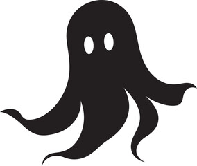 Lilliputian Ghostly Bonds Mini Ghost Icons Miniature Haunting Hugs Charming Black Ghost Symbols