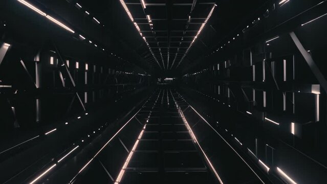 Mesmerizing Lights Illuminate an Expansive Tunnel