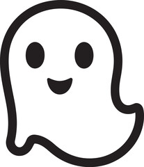 Miniature Haunting Joy Small Ghost Vector Art Petite Phantasmal Parade Adorable Ghost Icons