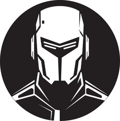 Robotic Revelation Futuristic Cyberrobot Symbol Futuristic Fusion Vector Android Face