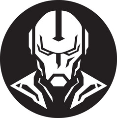 Mechanical Monarch Cybernetic Face Design Techno Triumph Vector Robot Face Icon