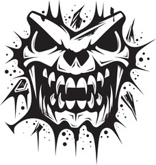 Wicked Snarl Sinister Iconic Jaw Abyssal Grin Black Sinister Evil Mouth