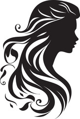 Enchanted Elegance Black Floral Face Element Blossom Noir Floral Face Icon Design