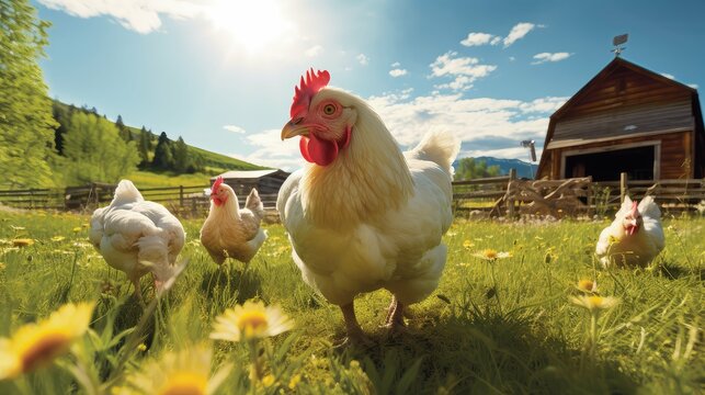 poultry chicken pig cow