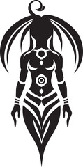 Oceanic Spirit Vector Tribal Woman Symbol Island Beauty Black Hawaii Woman Graphic