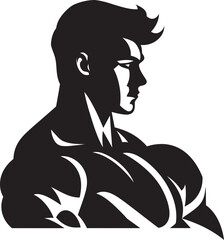 IronGuardian Vector Fitness Logo Symbol FlexFactor Black Fitness Emblem