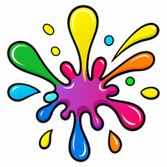 illustration of a splash of paint