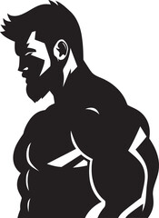 Gym Gladiator Vector Fitness Man Symbol Design Strong Symbol Black Fitness Man Icon Element