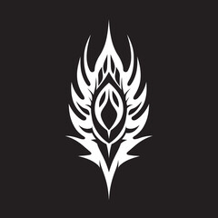 Obsidian Oracles Black Icon of Tribal Ink Ethereal Elegance Vector Tribal Tattoo in Noir