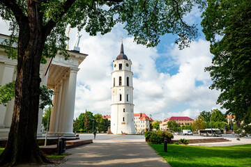 Fototapeta na wymiar Vilnius cathedral bell tower, Lithuania