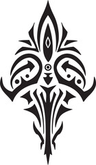 Noir Nomad Vector Tattoo Design in Black Tribal Intrigue Black Icon of Tribal Ink