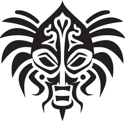 Midnight Mystique Black Icon of Tribal Ink Ancient Adornments Vector Tribal Design in Black