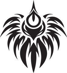 Mystic Monoliths Vector Tribal Tattoo in Noir Ebony Enchantment Black Tribal Tattoo Icon