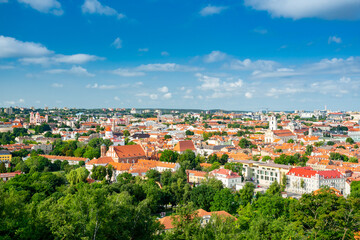 Vilnius, Lithuania city view on a summer day - obrazy, fototapety, plakaty
