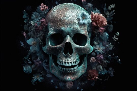 traditional mexican skull calaca or calaver