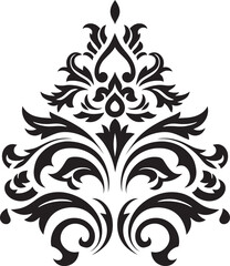 Victorian Vetch Black Vintage Floral Icon Noir Nostalgia Vintage Floral Icon in Black