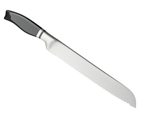 Bread knife, 3D rendering isolated on transparent background