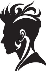 Noir Nyx Vector Design of Woman Face in Black Radiant Reverie Black Icon of Womans Face