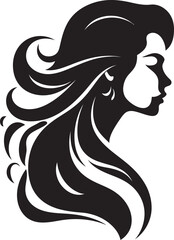 Midnight Majesty Vector Woman Face in Black Ebony Empowerment Black Woman Fitness Logo Icon
