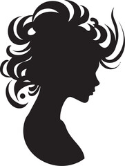 Elegant Enigma Black Woman Face Icon Midnight Muse Black Woman Face Icon