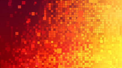Pixelated Sunset: Red and Orange Gradient