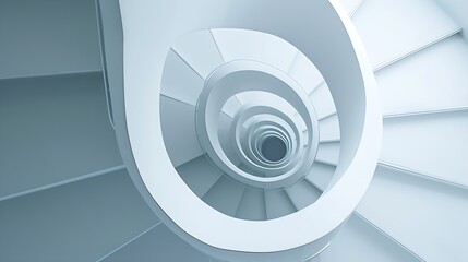 Generative AI : Modern spiral staircase. Contemporary architecture abstract background