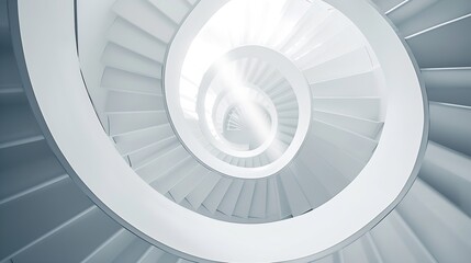Generative AI : Modern spiral staircase. Contemporary architecture abstract background