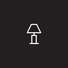 Table lamp flat vector design