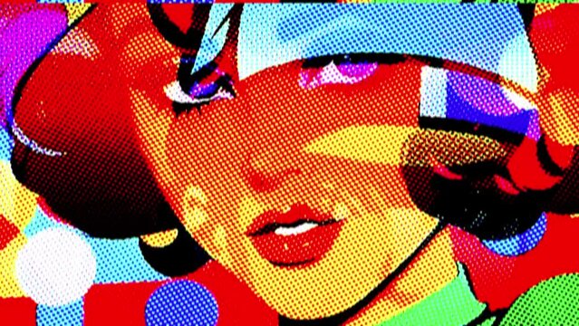  Pop Art illustration halftone  art animation