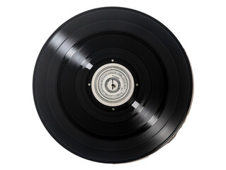 a black record with a white label