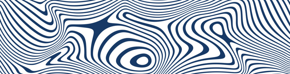 Abstract background with flowing wave lines in blue and white. dynamic pattern and fluid aesthetic. Flat vector illustration isolated on white background.