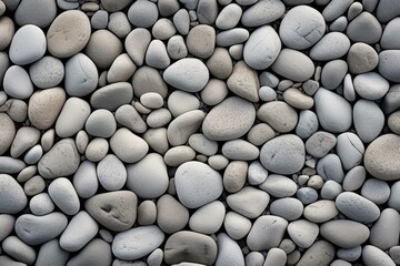 Pebble concrete structure stones. Surface rough material gray structure. Generate Ai