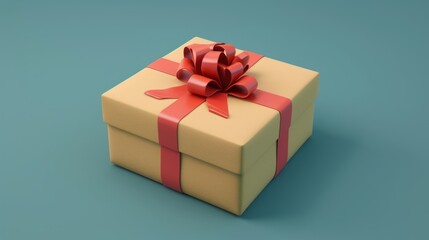 Obraz premium Gift box with ribbon generative ai