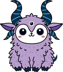 cute mythical creature cartoon illustration