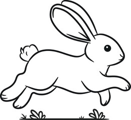 running rabbit coloring book